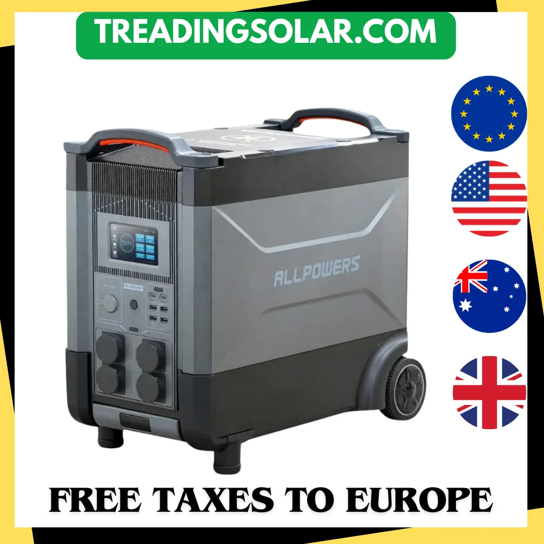 

R4000 LiFePO4 Battery, 3600Wh Power Station 4000W Portable Generator, Expandable Battery for Power Outage, Travel，UPS