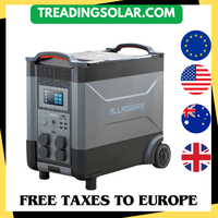 R4000 LiFePO4 Battery, 3600Wh Power Station 4000W Portable Generator, Expandable Battery for Power Outage, Travel，UPS