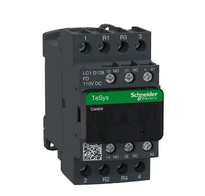 

LC1D128FD TeSys Deca contactor - 4P(2 NO + 2 NC) - AC-1 - = 440 V 25 A - 110 V DC coil