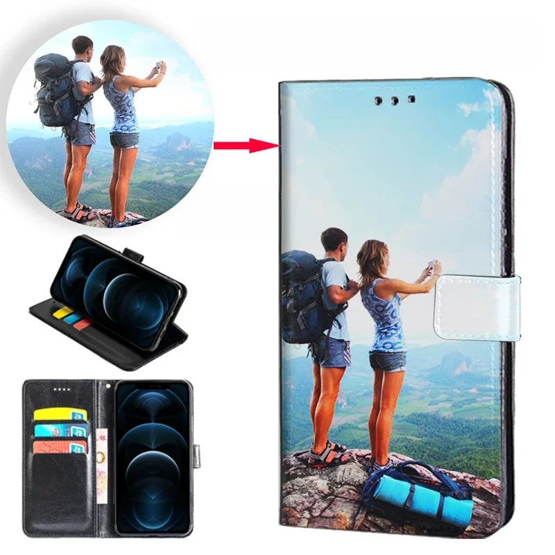 Op maat gemaakte leren hoes voor Samsung Galaxy A17 A16 A26 A36 A37 A57 A56 A55 A35 A15 A25 A34 A32 A52 S26 Gepersonaliseerde fotohoes - afbeelding 2