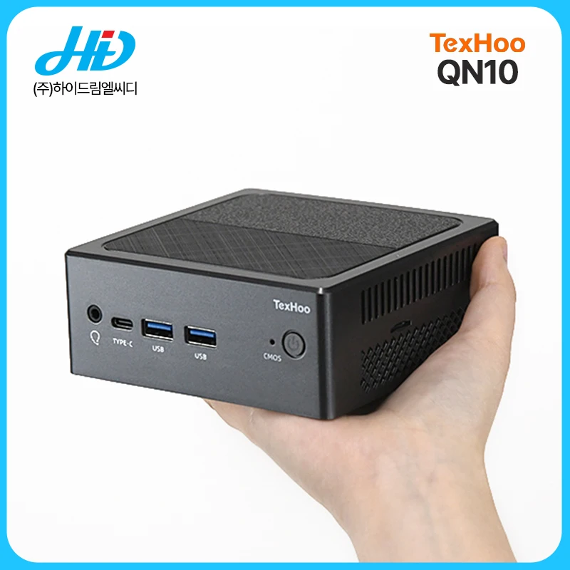 Ультракомпактный мини-ПК Texhoo для промышленного и домашнего использования Qn10 High-Spec Mini Pc N100 8 ГБ 256 ГБ Универсальный компьютер для офисного использования
