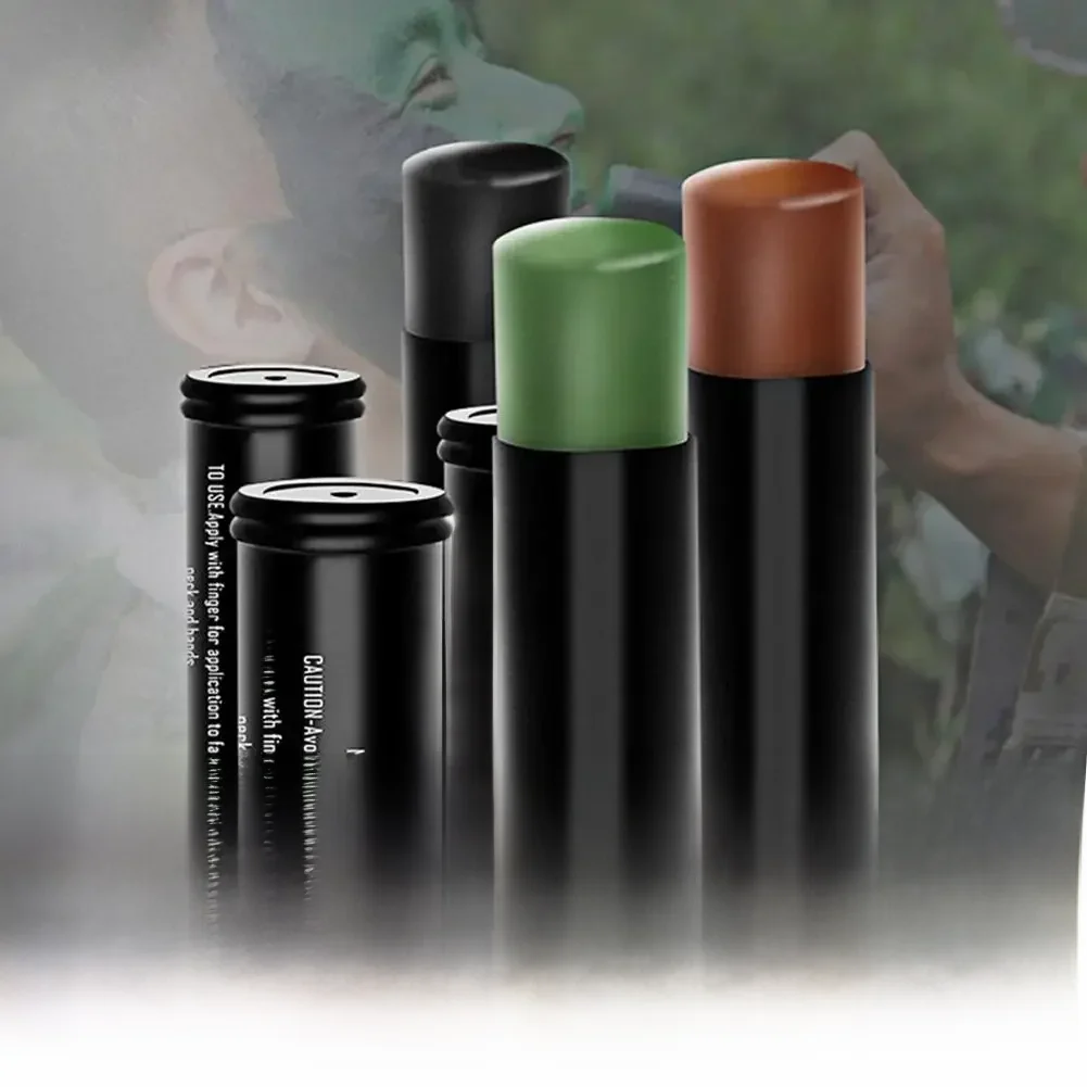 CamSolomon-Bâton de tube de peinture imperméable pour le visage et le corps, terre de calcul militaire, papier camouflage, crème imbibée d'huile, champ extérieur, 3 pièces