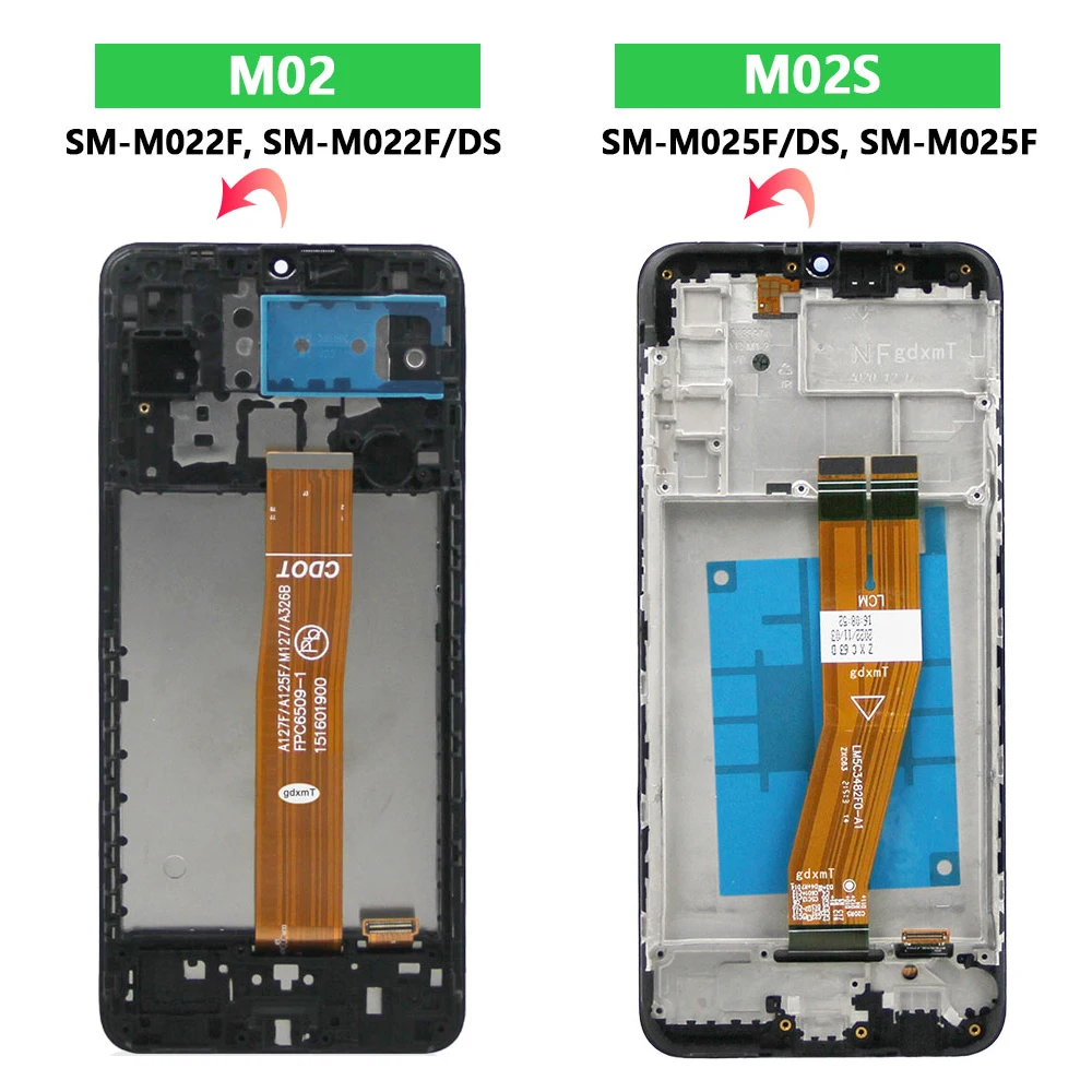 Tested Display For Samsung M02s M025F LCD Display Touch Screen Digitizer Assembly Replacement For Samsung M02 M022F LCD