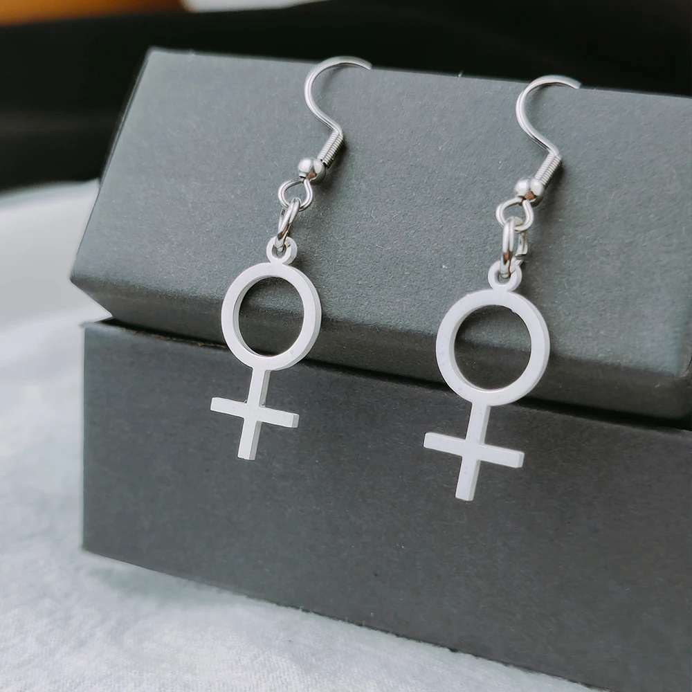 Female Symbol   Earrings Feminist  Venus Earrings Women Symbol Sex Sign Girl Jewelry Girl Power and Women's Rights