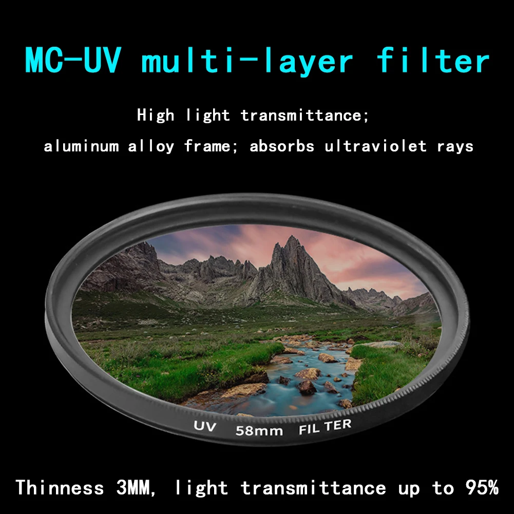 MYOBO MC UV Protection Filter - 37 40.5 43 46 49 52 55 58 62 67 72 77 82 mm for Canon Nikon Sony DSLR SLR Camera Len Filters