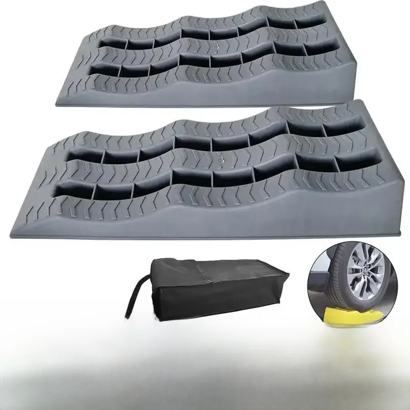 Rampes de chute de voiture, blocs de chute de camping-car à 3 étapes, cales de roue de remorque, voyage léger, 2 pièces