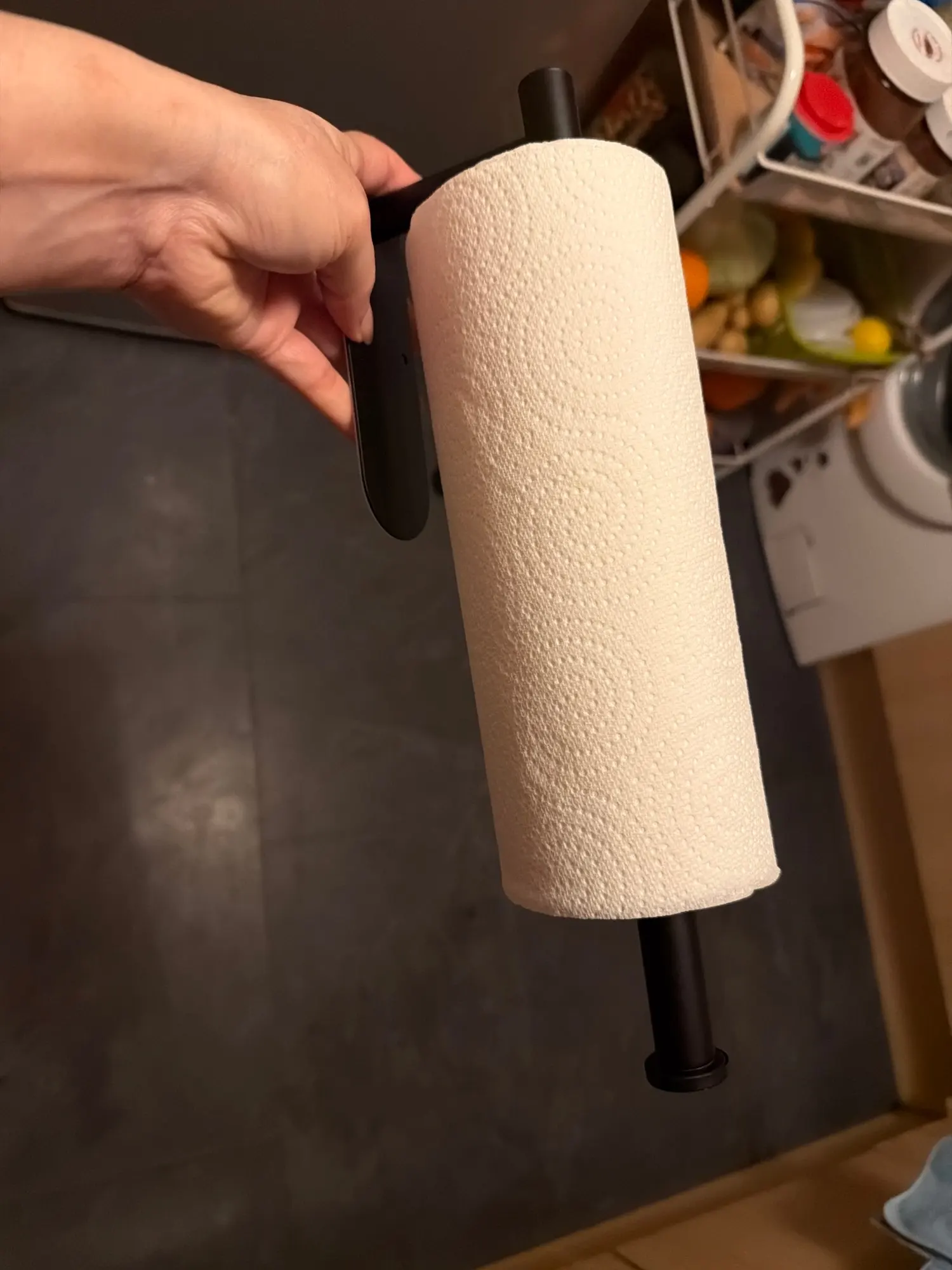 Kitchen Paper Towel Holder Adhesive Tissue Hanger Toilet Roll Paper Dispenser Cabinet Storage Napkin Rack Bathroom Accessories photo review