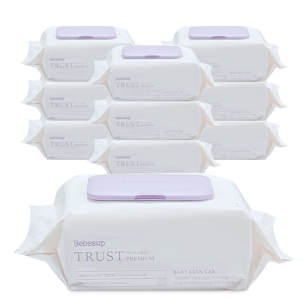 Bebe Forest Trust Premium Cap-Type Wipes 80 Sheets x 10 Pack