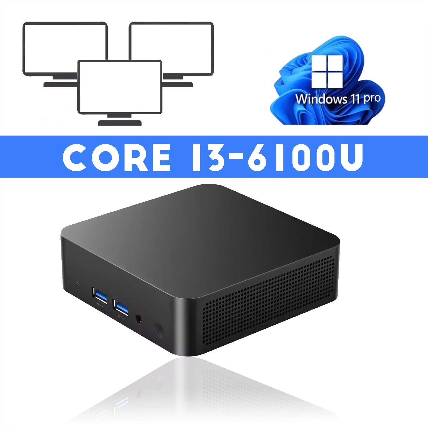 Draagbare Mini PC Intel Core I9 10980HK/8950HK/i3-6100U Computer Windows 11 Pro 16GB 1TB 2TB Gaming PC WiFi6 BT5.2 USB3.0 Mini Desktop PC