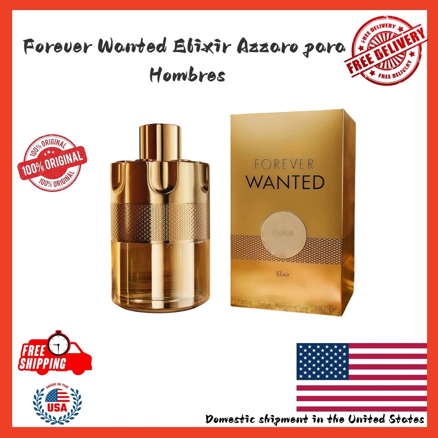 Eau de Toilette para Hombre, 3.4 Fl Oz, Azzaro Forever Wanted Absolu Incense, Regalo de Cumpleaños o San Valentín