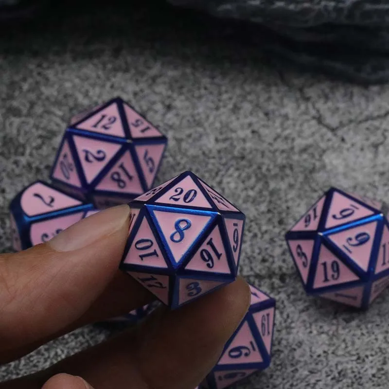 1PC Random Color Metal Dice D4 D6 D8 D10 D% D12 D20 Polyhedral Dice for Dungeon and Dragon Role-Play Board Games