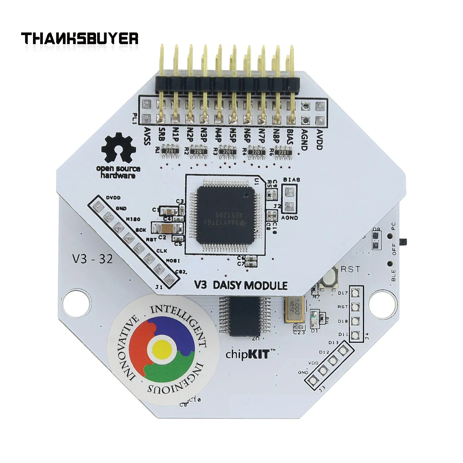8-Channel 16-Channel Bluetooth/Wifi EEG Acquisition Module, Open Source Design, Compatible with OpenBCI V3 Protocol & IDE