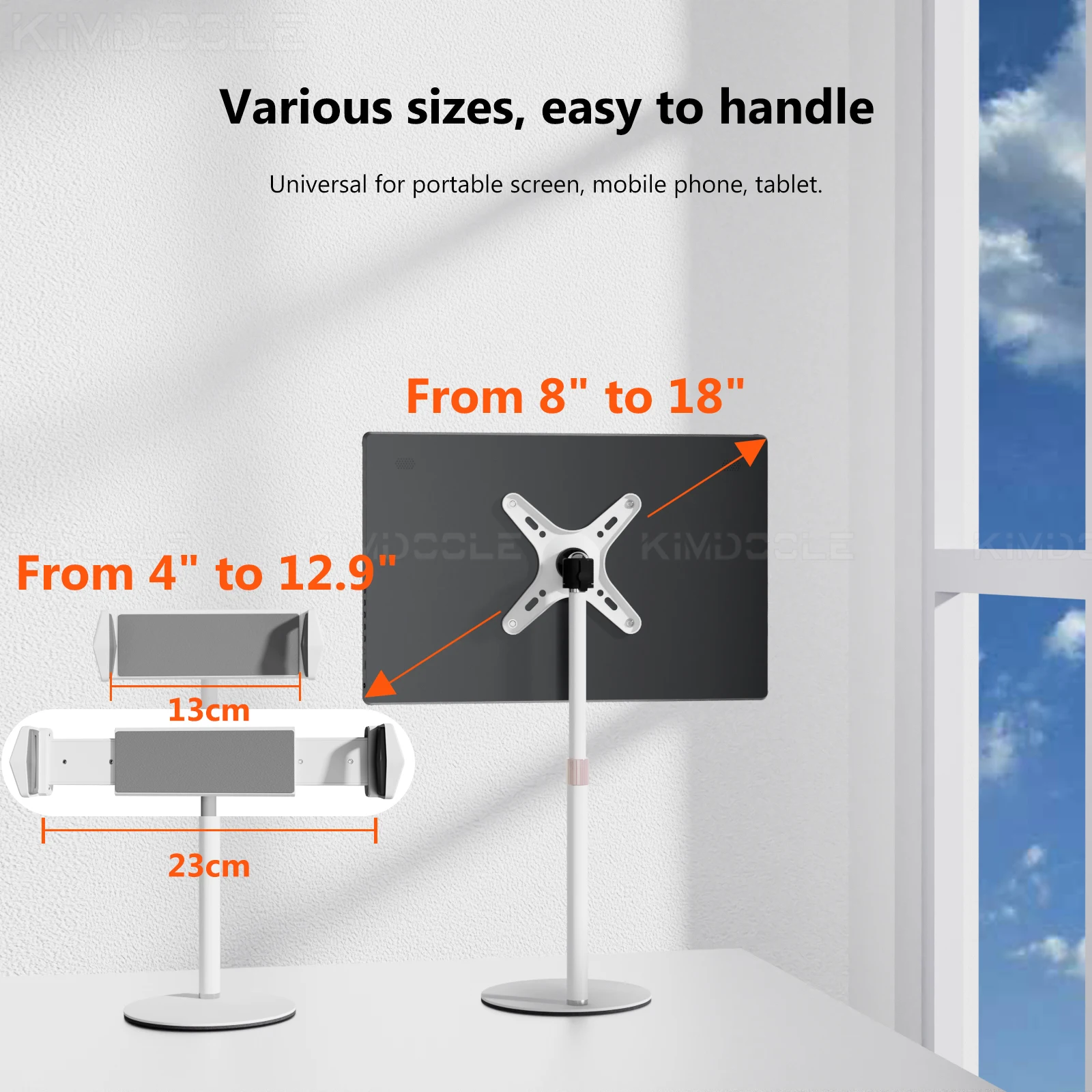 Imagem -04 - Artpoderes-único Autoportante Computador Tela Stands Desk Mount Altura Ajustável Fit para 13 a 18 Vesa