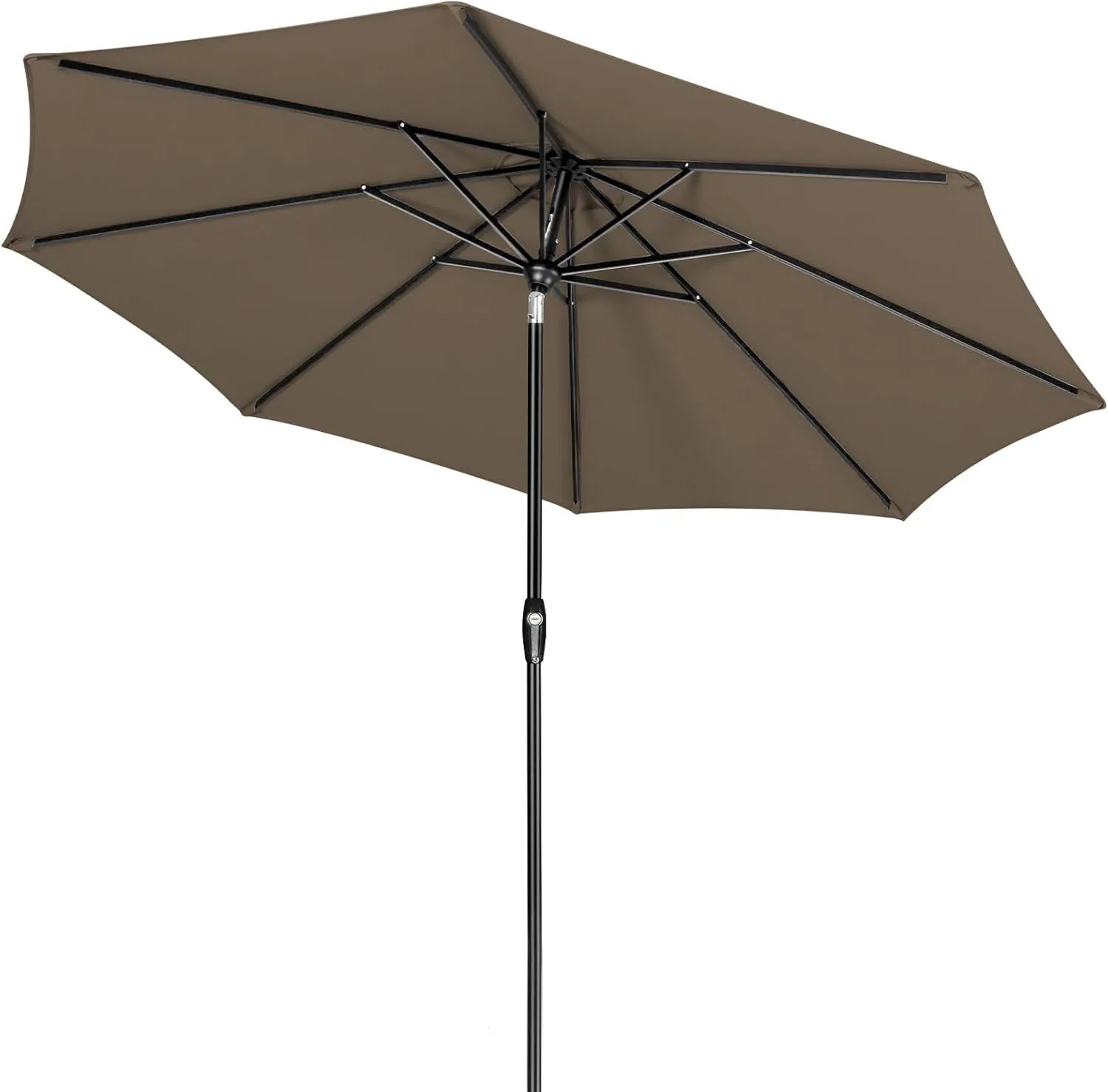 9ft Outdoor Table Umbrella with Auto Tilt and Crank,Large Sun Umbrella with Sturdy Pole&Fade resistant canopy,Easy to 20