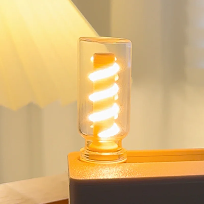Luce notturna meccanica Fidget Giocattoli creativi Regalo con base magnetica a scatto Decorazione da scrivania Lampada portatile per campeggio camera da letto per ragazza