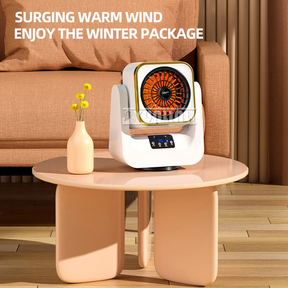 900W Portable Electric Heater Fan for Bedroom Household Small Multifunctional Heating Fan