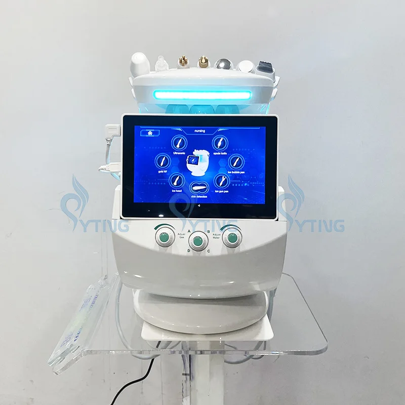 7 in 1 Smart Ice Blue Plus Hydra Oxygen Facial Machine Facial Cleaning  2nd Generation Hydro Dermabrasion Skin Analysis