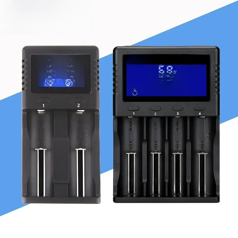 LiitoKala Lii-PD2 LII-PD4 Akkuladegerät für 18650 26650 21700 18350 AA AAA 3,7 V/3,2 V/1,2 V Lithium-NiMH-Akkus