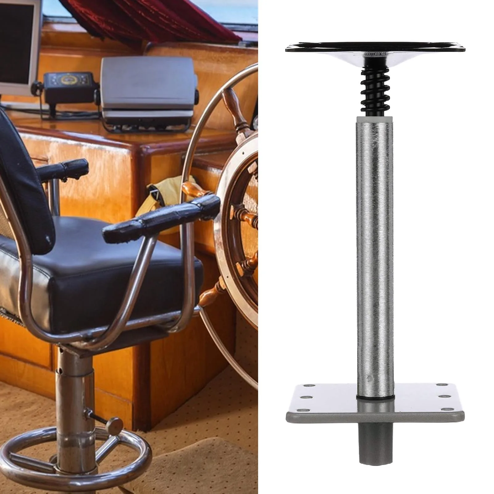 

Boat Seat Pedestal Base Mount Kit for Outdoor Activities Pontoon Boat Marine Marine Base Pedestal Plate Rotation Versatile