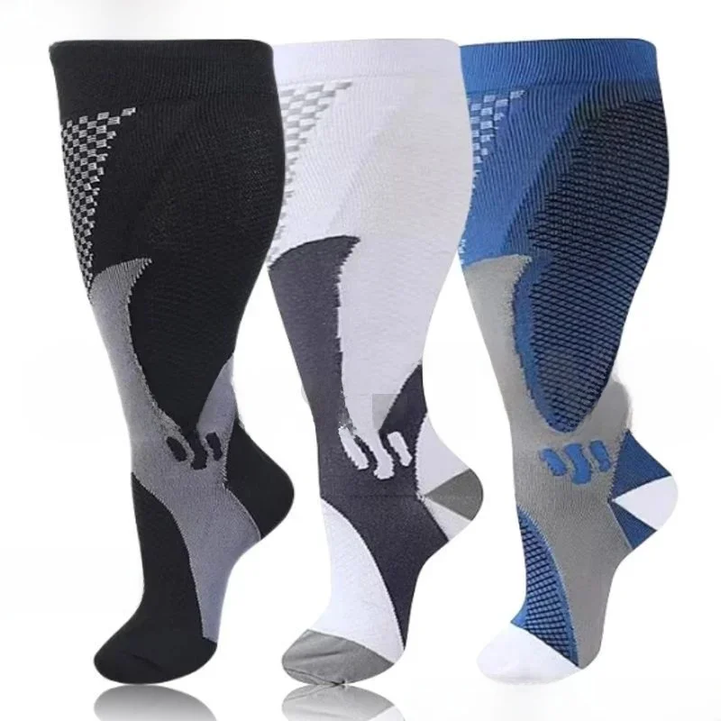 AliExpress NONE 3XL-7XL Compression Socks Fat Socks Fat Plus Large Leg Sports Socks Running Fitness Cycling Calf Stockings Pressure Elasticity