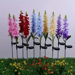 Solar powered Swallowgrass Flower Lantern, used for outdoor gardens and landscape decoration, powered by solar energy