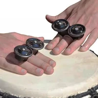 Pandereta de dedo campanas de dedo de mano para niños, pandereta educativa Musical, instrumentos de percusión para juegos, fiesta KTV