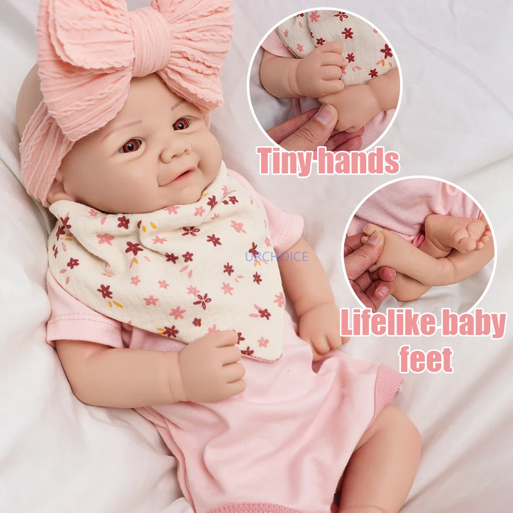 크리스마스 스페셜! 17" 다시 태어난 인형 손으로 그린 ​​세부 사항 인형 매니아를 위한 귀여운 신생아 부활절/어린이날 선물
