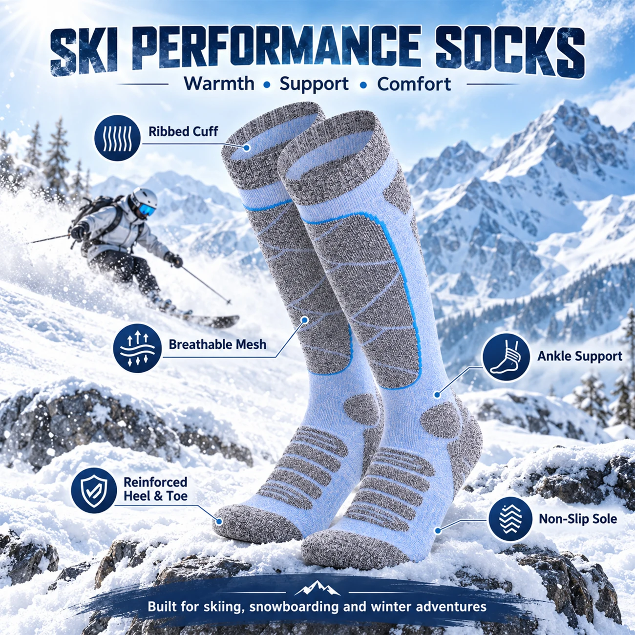 Thermal Ski Socks Knee High Wa - Thermal Sock Winter review and price