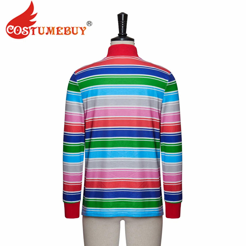 CostumeBuy Scary Nightmare Killer Cosplay Shirt Striped Top Rainbow Halloween Costume