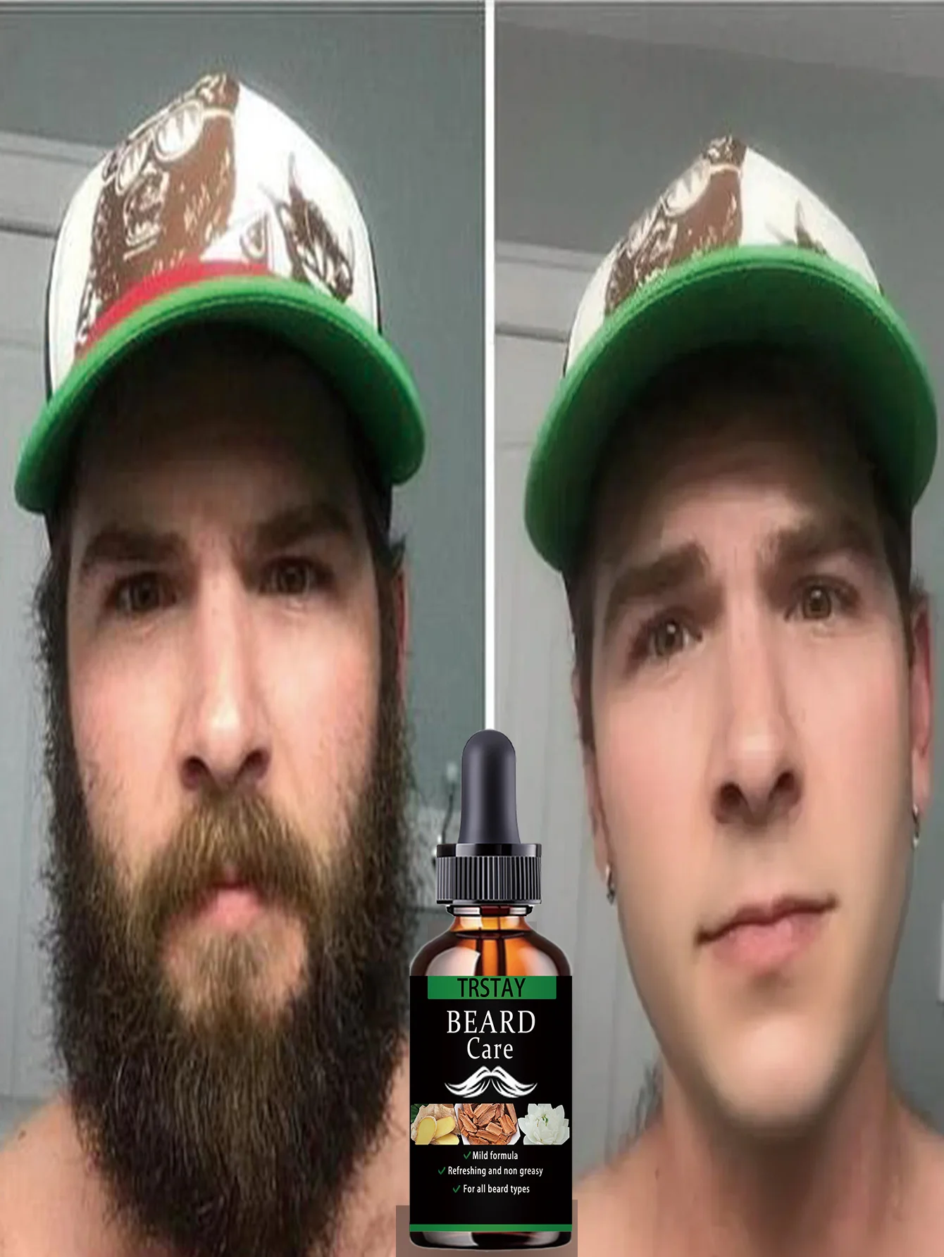 Hydrating Beard Oil for Men Smoothing Essential Oil Nourishes Strengthens and Tames Messy Beards One Click Application for Perfe - Image 5