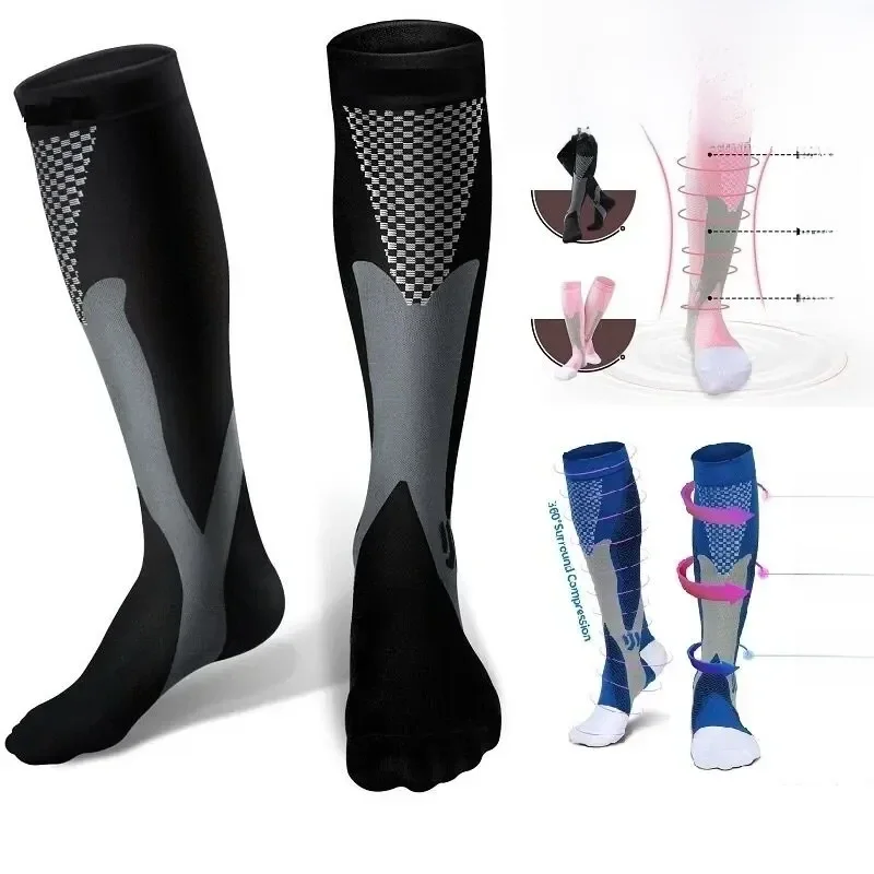 AliExpress moda socmark Compression Socks Men Running Cycling Sports Socks Basketball Football Golf Long Socks Varicose Veins Edema Circulation Medical