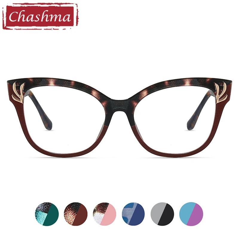Chashma Prescription Glasses Women Cat Eye TR90 Eyeglasses Frames Spring Hinge Optical For Myopia Presbyopia Eyewear Spectacles