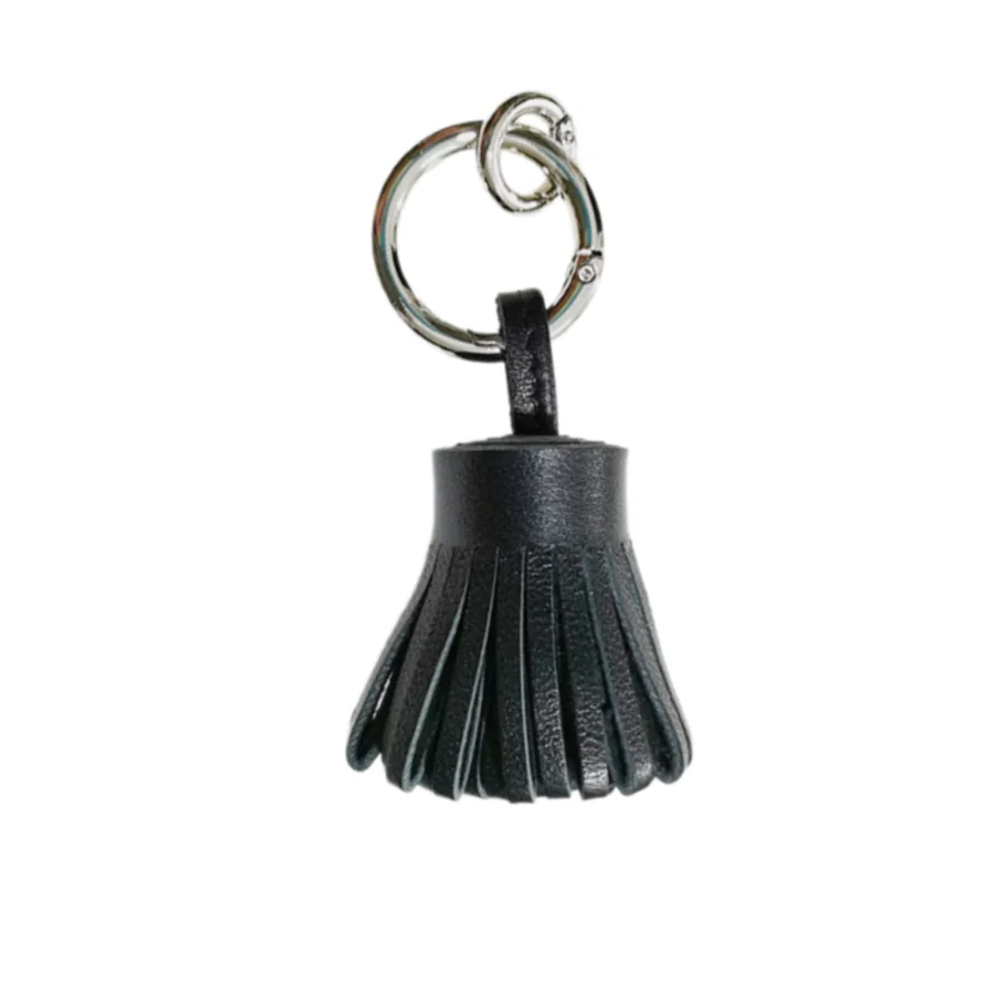 Elegant Small Leather Tassel Keyring for Her Luxurious Gift Idea Stylish Bag Charm Jewelry Accessories Decor Handbag Pendant