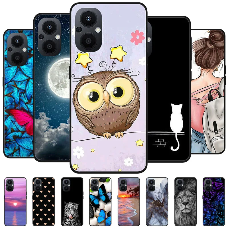 Case For OPPO Reno 7 8 Lite 5G Covers Soft Silicon Lion Wolf TPU Phone Cover for Oppo Reno7 Z 5G Reno 7Z 7Lite Cases Cool Marble