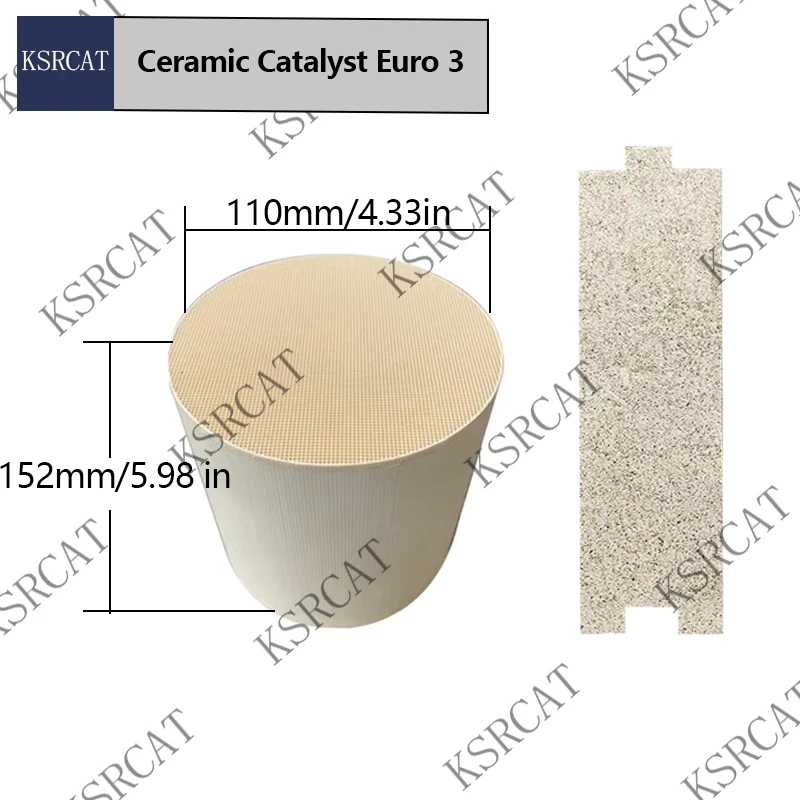 110*152MM euro3 High efficiency precious metal coated ceramic honeycomb core for gasoline enginescatalytic converter