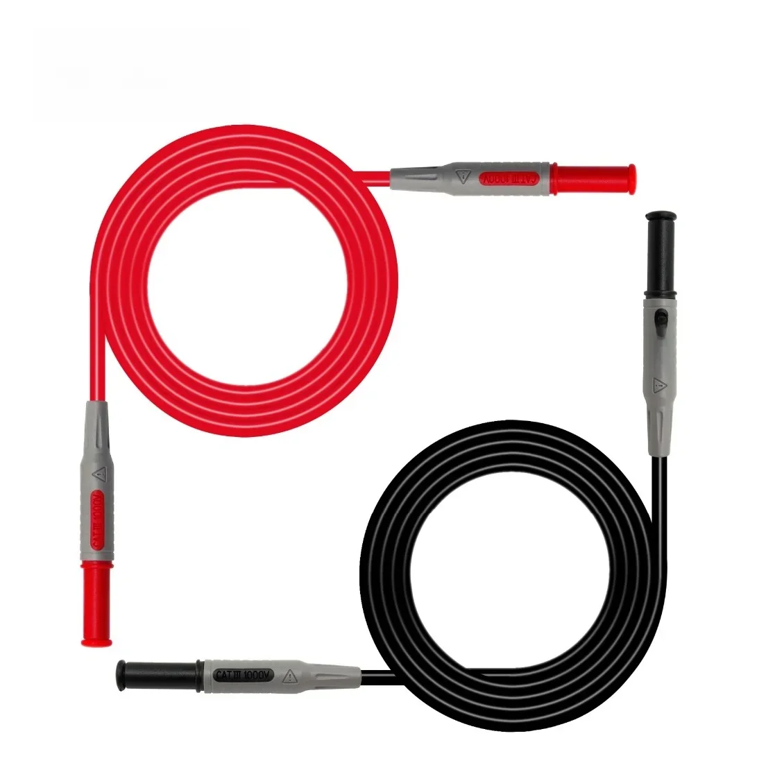 Cleqee P1032 p1033 multimetr przewód testowy wtryskowy 4mm wtyczka bananowa linia testowa prosto do zakrzywionego przewód testowy — zdjęcie 2