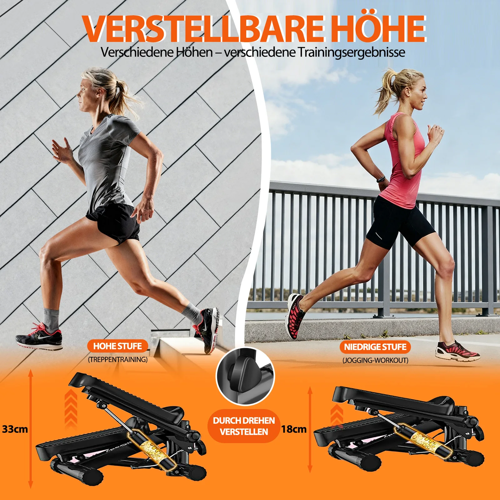 ستيبر صغير للمنزل |   أداة متأرجحة لأعلى ولأسفل مع حبال كهربائية |   مدرب ستيبر هوم |   جهاز تدريب 2 في 1 يصل إلى 136 كجم