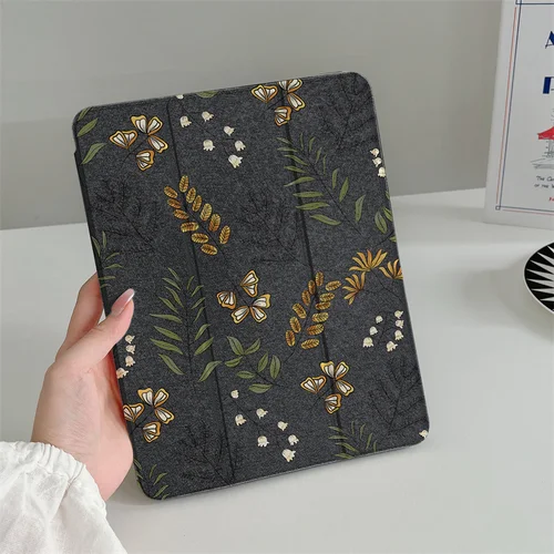 Imagen 2 del producto Funda bonita para tableta con hojas para iPad Pro 11 pulgadas Air 2024 iPad Air 5/4 10,9 10th 5/6/7/8 10,2 9,7 pulgadas Air3 10,5 mini 6/5