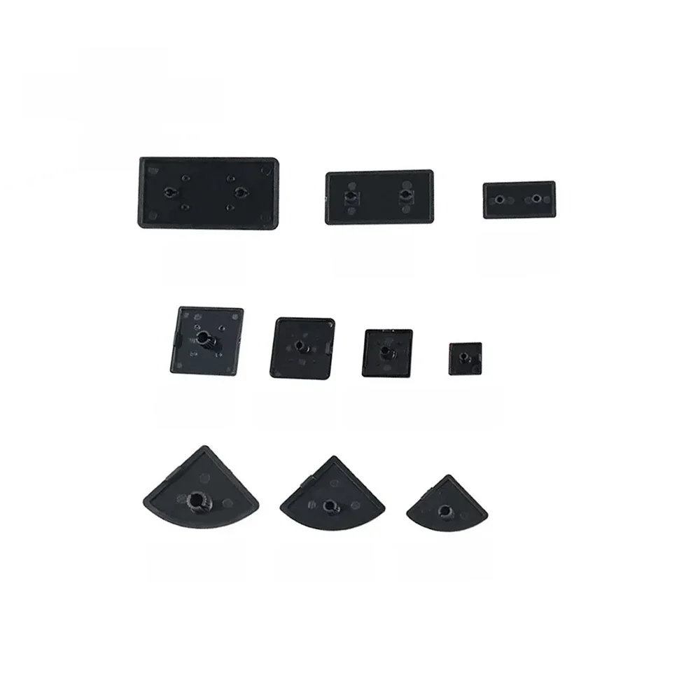 Embout en plastique noir, plaque de couverture, pour 2020 2040 3030 3060 3030R 4040 4080 4040R 4545, profil en aluminium EU, 5/10/20/50 pièces