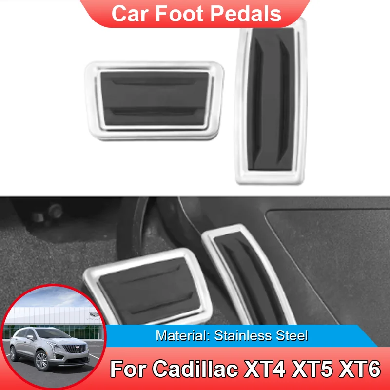 

Car Foot Pedals Stainless Steel Gas Brake Restfoot Pedal Pads Protector Accessories for Cadillac XT5 XT4 XT6 2016~2021 2020 2019