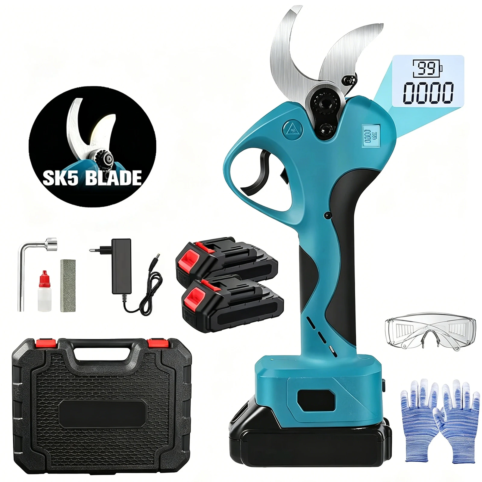 Tijeras Eléctricas Recargables De 1500W Y 40Mm Para Árboles Frutales Y Bonsáis, Herramienta De Jardín Compatible Con Makita Recargable 2, Recargable 21V 2X 2.0Ah — -57%, 65.82€ Coupon, from 49.66€ – 57% descuento – €49.66