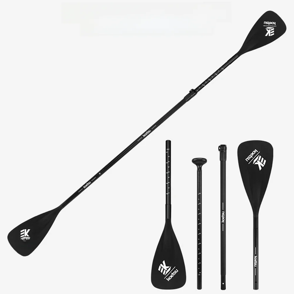 Verstellbares SUP-Paddel, Stand-Up-Paddle-Board-Paddel aus Aluminiumlegierung, tragbares einziehbares Paddel, Einzel- und Doppelseitige Paddel