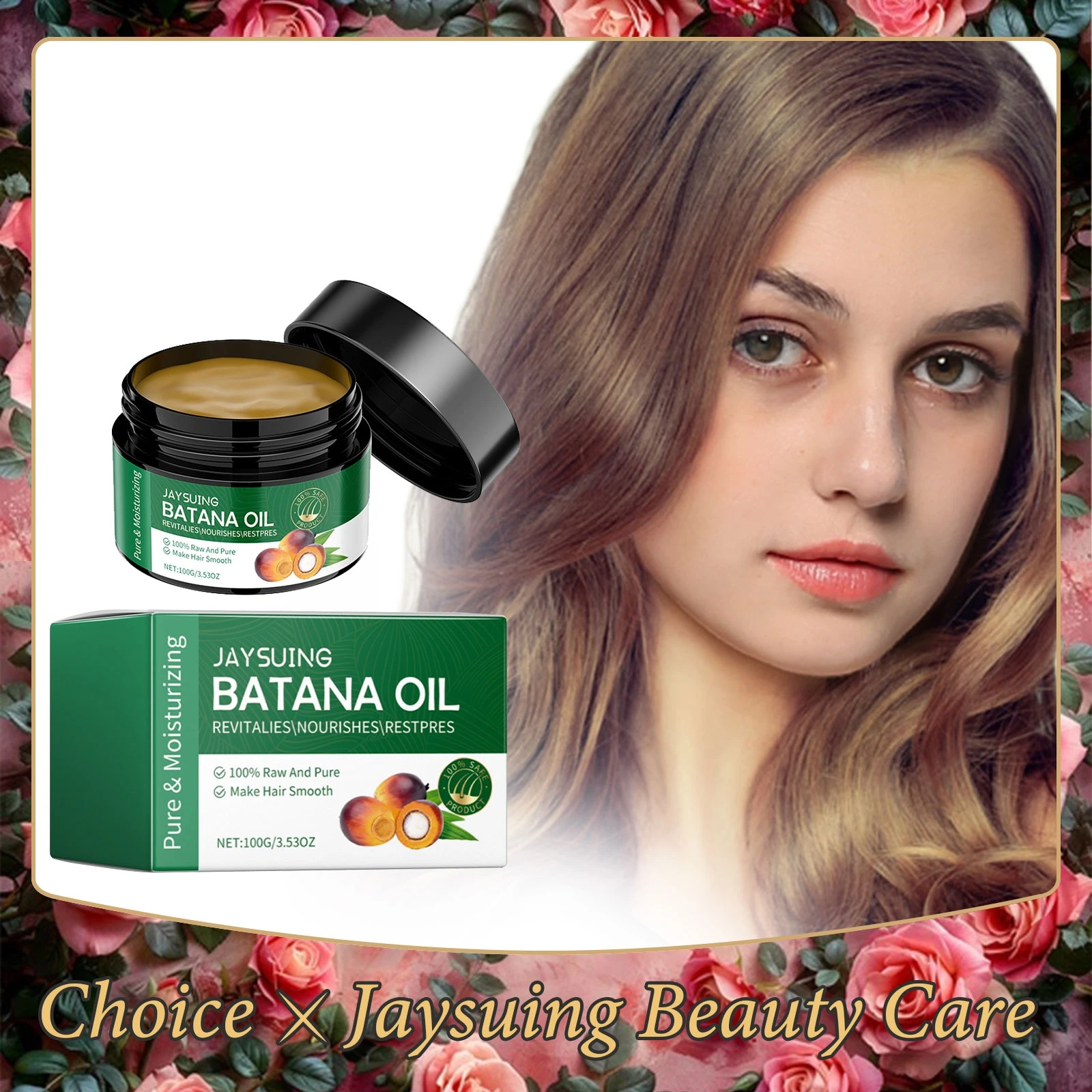 

Batana Oil Anti Hair Break Moisturize Hair Root Treatment Fast Grow Hair Oil Conditioner 100g