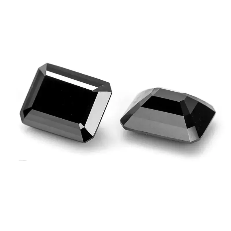 

Loose Gemstones Moissanite Stone 3ct Natural Black Color VVS Emerald Cut Diamond Lab Excellent Cut Women Jewelry Material Stones