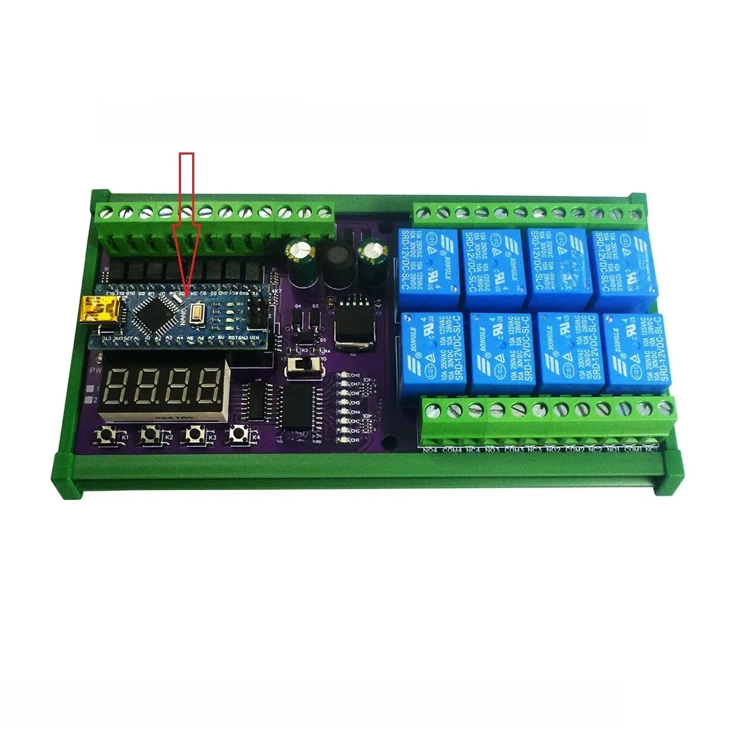 8-kanałowy moduł przekaźnika 12V 24V RS485 PLC IO karta rozszerzeń dla Arduino NANO V3.0 — zdjęcie produktu 7