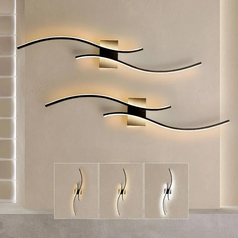 Innen-LED-Wandlampen für Nachttisch, Schlafzimmer, Aluminium, nordische LED-Wandleuchten, Wandleuchte, Beleuchtungskörper für Foyer, Küche