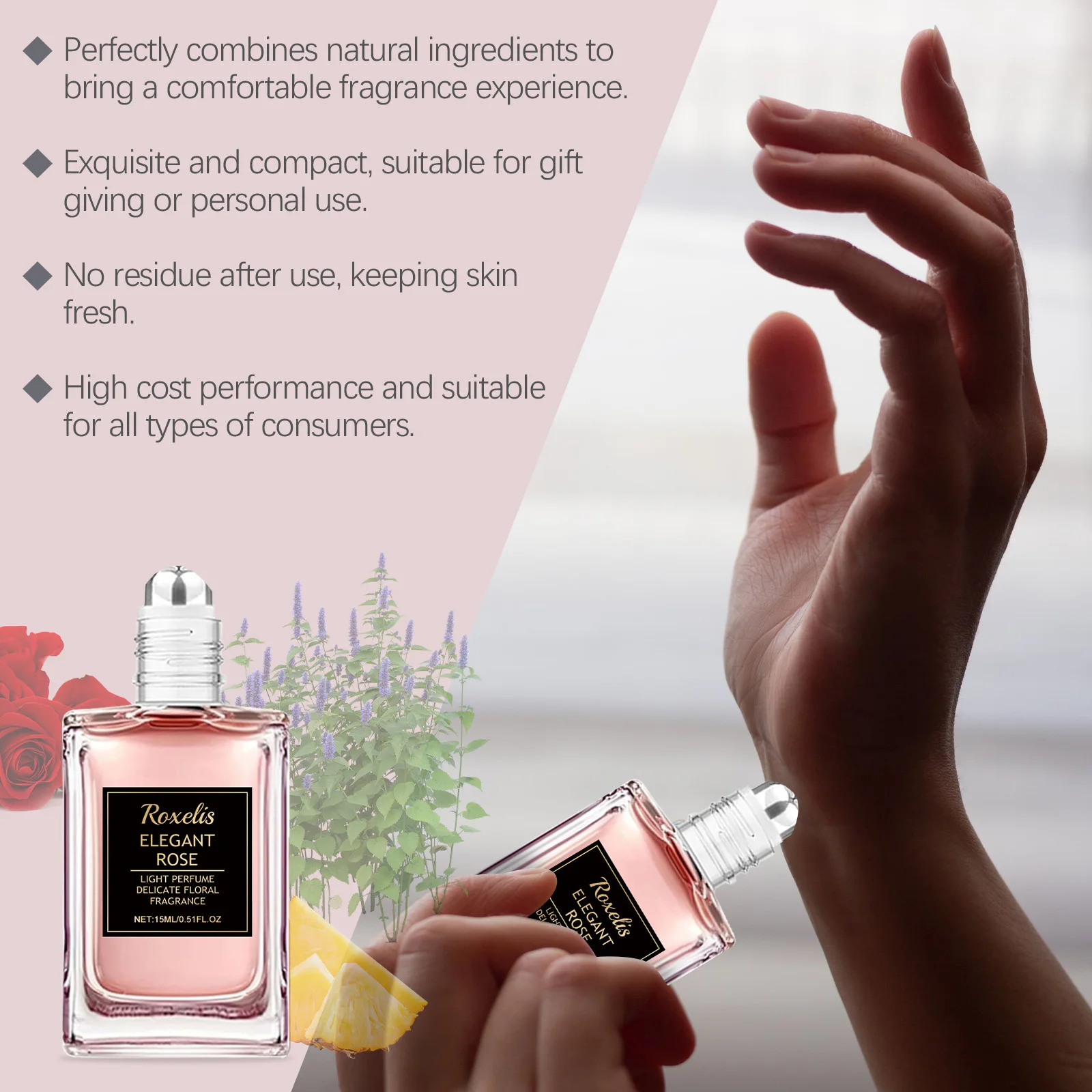 عطر زيت الورد المزاج السلس تعزيز جو الأزواج المحسن انتشار سحر طويل الأمد الأزهار فرمون جذب العطور