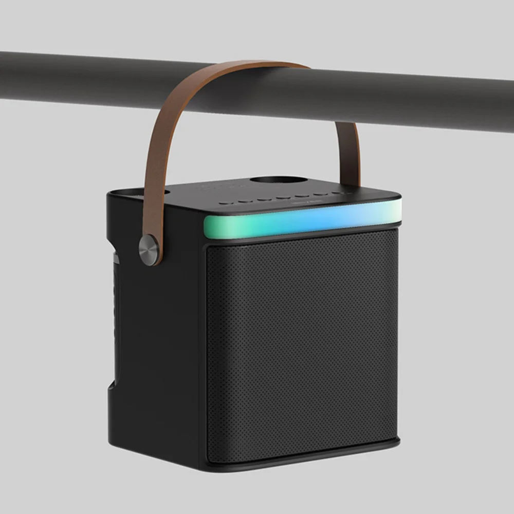 Iriver Bts-805 سماعة لاسلكية تعمل بالبلوتوث مكبر صوت كاريوكي حفلة منزلية ميكروفون مزدوج محمول