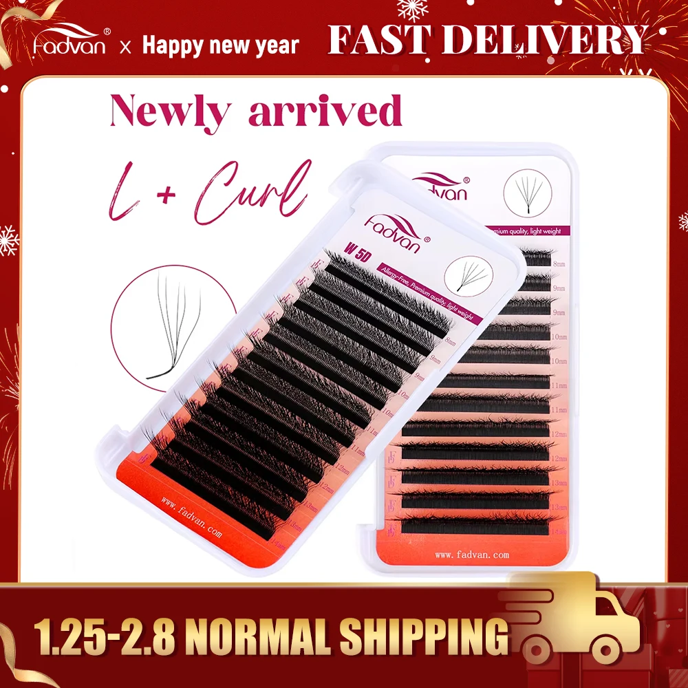 Fadvan L/ L+/LU (M) Curl YY 3D 4D 5D 6D False Lashes 12 Lines Eyelash Extensions Makeup Supplies Fadvan False EyeLash