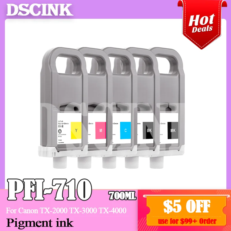 

PFI-710 PFI710 PFI 710 Compatible Ink Cartridge For Canon TX-2000 TX-3000 TX-4000 With Pigment ink 700ML